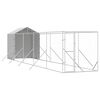 vidaXL Perrera de exterior con toldo acero galvanizado plata 2x10x2,5m