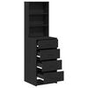 vidaXL Alacena Roble negro 40 x 41 x 135 cm Madera contrachapada