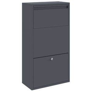 vidaXL Caja de entrega de paquetes Antracita 44 x 22 x 82 cm Acero