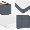 vidaXL Estructura cama otomana colchones terciopelo gris oscuro