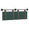 vidaXL Cabecero colgante Verde oscuro PU antiguo