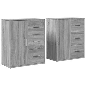 vidaXL Aparador de madera de ingenier&iacute;a 2 uds gris Sonoma 60x31x70 cm