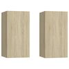 vidaXL Set de muebles para TV 4 pzas madera contrachapada roble Sonoma