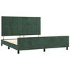 vidaXL Estructura cama con cabecero terciopelo verde oscuro 180x200 cm