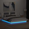 vidaXL Estructura de cama con LED sin colch&oacute;n blanco 180x200 cm