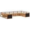 vidaXL Conjunto de sof&aacute;s de exterior 9 uds. Natural