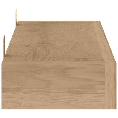 vidaXL Estantes de pared 2 unidades madera maciza de teca 60x15x6 cm