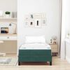 vidaXL Cama tipo Box Spring con colchón Verde oscuro 80 x 220 cm tela