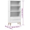 vidaXL Librería MOLDE madera maciza de pino blanco 85x35x170,5 cm