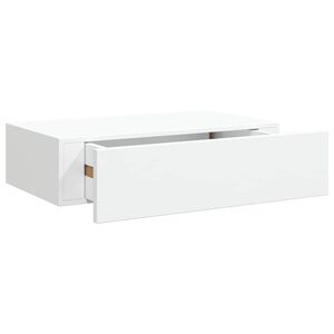 vidaXL Estante con caj&oacute;n de pared MDF blanco 40x23,5x10 cm