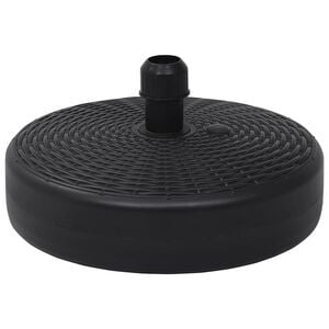 vidaXL Base de sombrilla rellenable con arena/agua negro 24 L