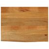 vidaXL Tablero de mesa borde natural madera maciza mango 80x60x3,8 cm