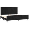 vidaXL Estructura cama sin colch&oacute;n terciopelo negro 200x200 cm