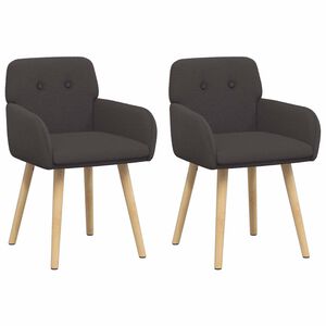 vidaXL Sillas de comedor 2 uds. Boucl&eacute; Gris oscuro 59 x 57 x 85 cm