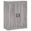 vidaXL Aparador alto madera contrachapada gris sonoma 69,5x34x180 cm