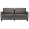 vidaXL Sof&aacute; de 2 plazas de cuero sint&eacute;tico gris 140 cm