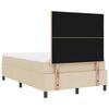 vidaXL Cama tipo Box Spring con colch&oacute;n Crema 120 x 190 cm tela
