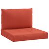 vidaXL Cojines para sof&aacute; de palets 2 uds tela rojo melange