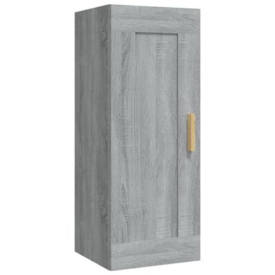 vidaXL Armario de pared madera de ingeniería gris Sonoma 35x34x90 cm