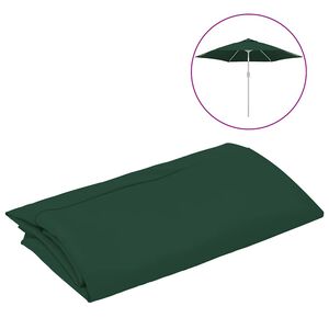 vidaXL Tela de repuesto para sombrilla verde 300 cm