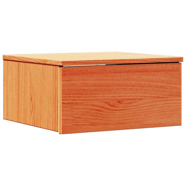 vidaXL Mesita de Noche con cajón Marrón cera 37 x 35 x 18,5 cm