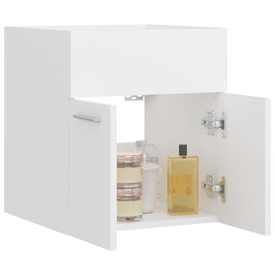 vidaXL Armario para lavabo madera contrachapada blanco 41x38,5x46 cm