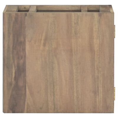 vidaXL Armario de baño de pared madera maciza de teca 45x30x40 cm