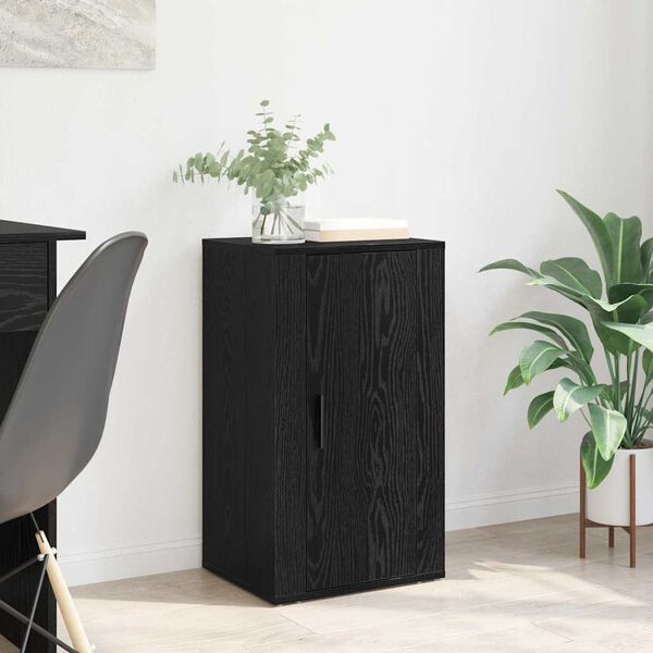 vidaXL Vitrina Roble Negro 40 x 33 x 70 cm Madera contrachapada