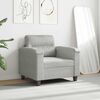 vidaXL Sill&oacute;n de tela microfibra gris claro 60 cm