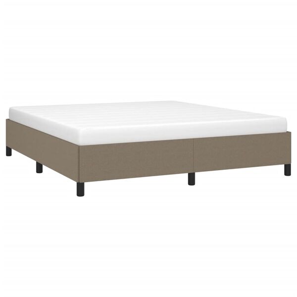 vidaXL Cama sin colch&oacute;n tela gris taupe 160x200 cm