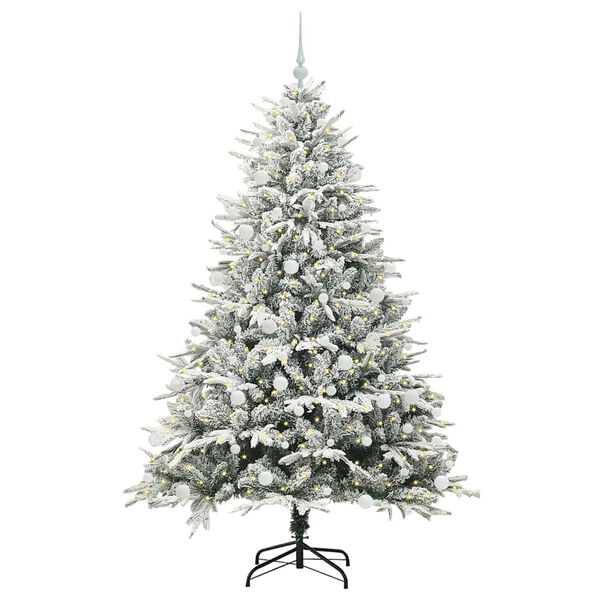 vidaXL &Aacute;rbol de Navidad Artificial Pre-iluminado con Juego de Bolas