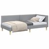 vidaXL Estructura de cama en esquina Gris Claro 90 cm x 200 cm