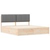 vidaXL Estructura de Cama con Cabecera Tapizada Gris Claro