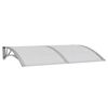 vidaXL Marquesina de puerta policarbonato gris 150x100 cm