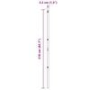 vidaXL Poste de cerca Otro 26 pcs Gris 3,2 x 3,2 x 210 cm Acero