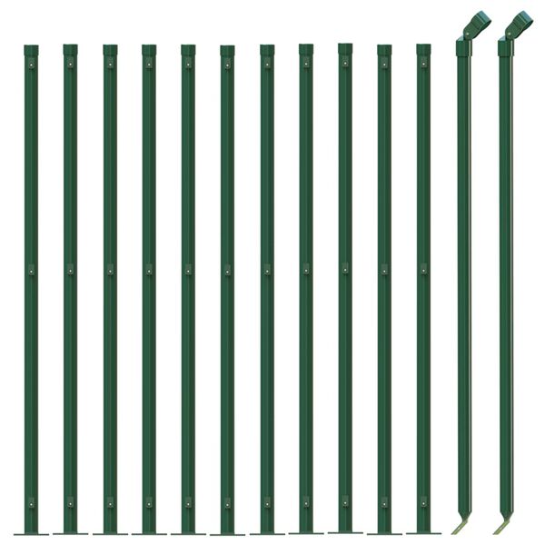vidaXL Cerca de alambre con brida verde 1,1x25 m