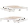 vidaXL Estructura de cama sin colch&oacute;n madera de pino blanca 140x200 cm