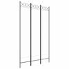 vidaXL Biombo divisor de 3 paneles de tela blanco 120x200 cm