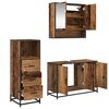 vidaXL Juego de muebles de ba&ntilde;o con caj&oacute;n 3 pcs Madera envejecida