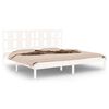 vidaXL Estructura de cama madera maciza blanco Supe King 180x200 cm