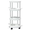 vidaXL Carrito de limpieza con cesto de almacenaje aluminio