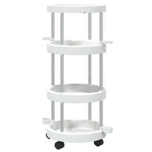 vidaXL Carrito de limpieza con cesto de almacenaje aluminio