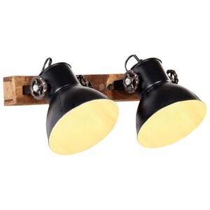 vidaXL L&aacute;mpara de pared industrial negra 45x25 cm E27
