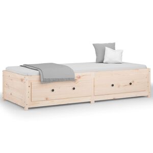 vidaXL Sof&aacute; cama sin colch&oacute;n madera maciza de pino 90x200 cm