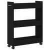 vidaXL Armario con rueda Roble Negro 60 x 22 x 79 cm