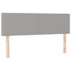 vidaXL Cabeceros 2 unidades tela gris claro 72x5x78/88 cm