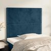 vidaXL Cabecero de cama azul oscuro 80x5x118/128 cm Terciopelo