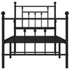 vidaXL Estructura cama sin colch&oacute;n con estribo metal negro 75x190 cm
