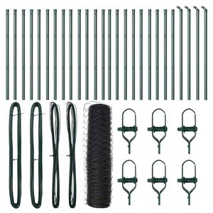 vidaXL Poste de Valla Gris