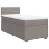 vidaXL Cama box spring con colch&oacute;n tela gris taupe 90x190 cm